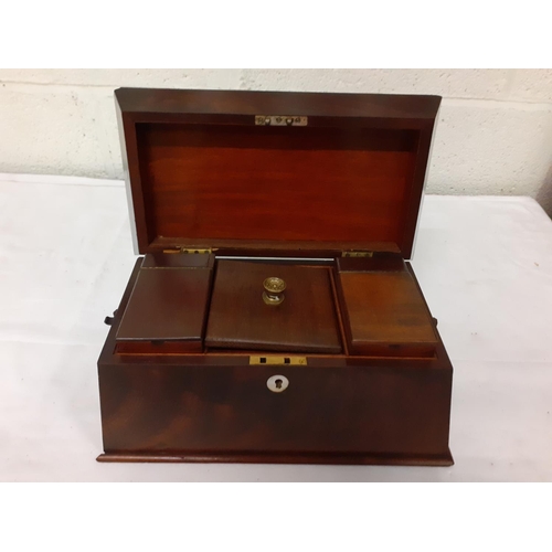 246 - Vintage Mahogany Tea Caddy (A/f).