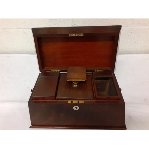 246 - Vintage Mahogany Tea Caddy (A/f).