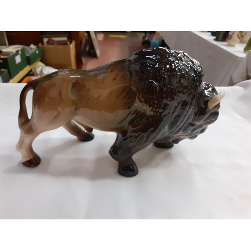 275 - Vintage Melba Ware Buffalo Bison Figure - approx 36cm long.