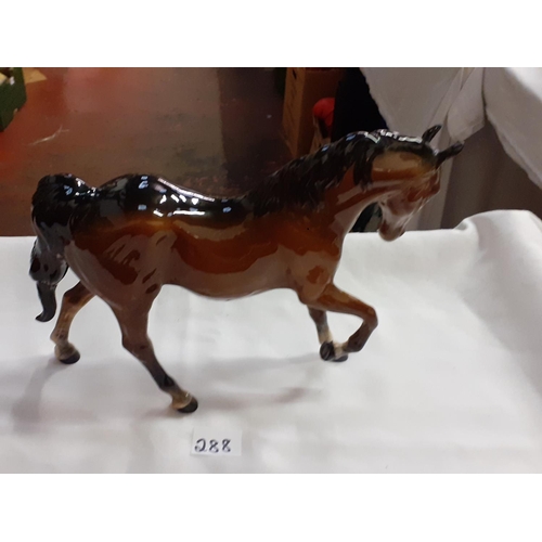 288 - Beswick Horse Head Left Right Front Leg Raised Length c.24cm (c.9.5”).