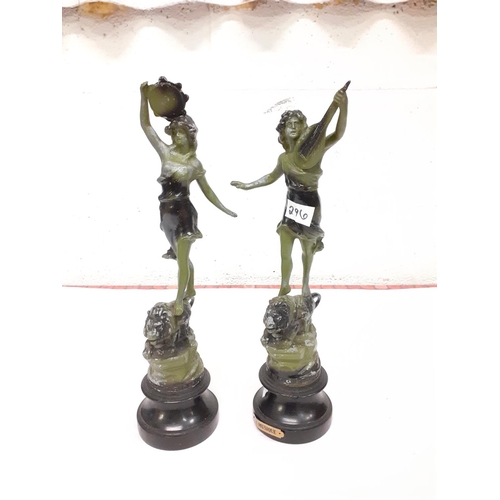 296 - Pair of Antique French Spelter 