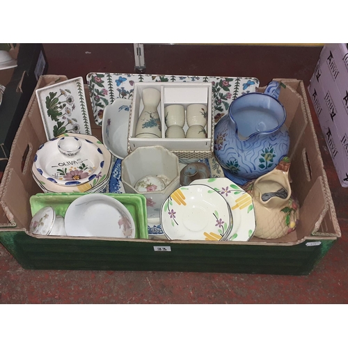 33 - Box of China to Include Meat Plates, Trays, Jugs, Plates etc.