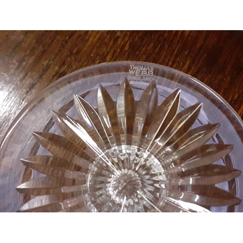 346 - Thomas Webb Crystal Tealight Candle Holder.