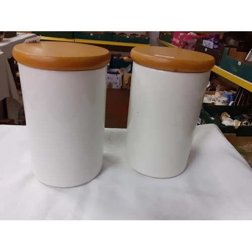 354 - Pair of Large Portmeirion Botanic Garden Storage Jars Height c.20.5cm.