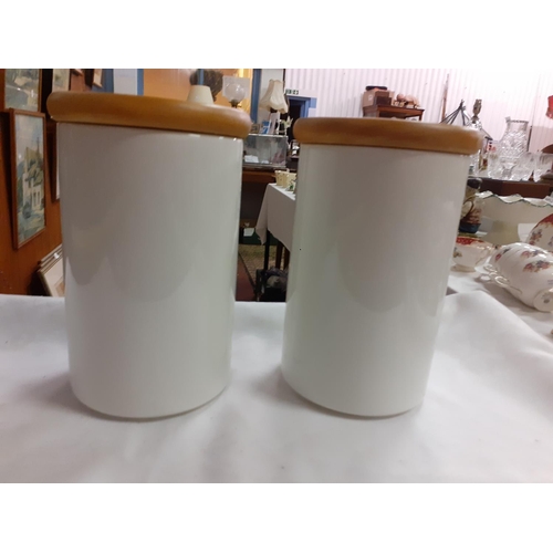 361 - Pair of Large Portmeirion Botanic Garden Storage Jars Height c.20.5cm.