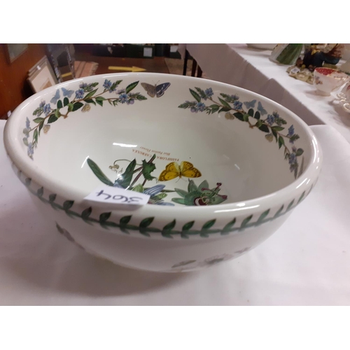 364 - Portmeirion Botanic Garden Blue Passion Flower Fruit/Salad/Mixing Bowl Diameter c.25.5cm (c.10”).