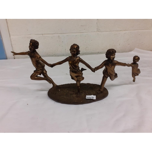 463 - Bronze Effect Model of Children Dancing.