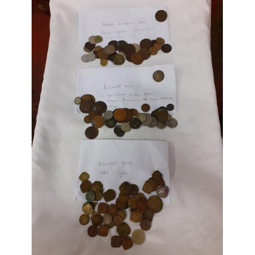 480 - Quantity of Foreign Coins Including India, Canadian & Spanish etc.