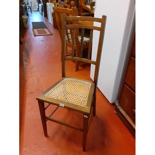 573 - Mahogany Inlaid Bedroom Chair with Bergiere Seat.