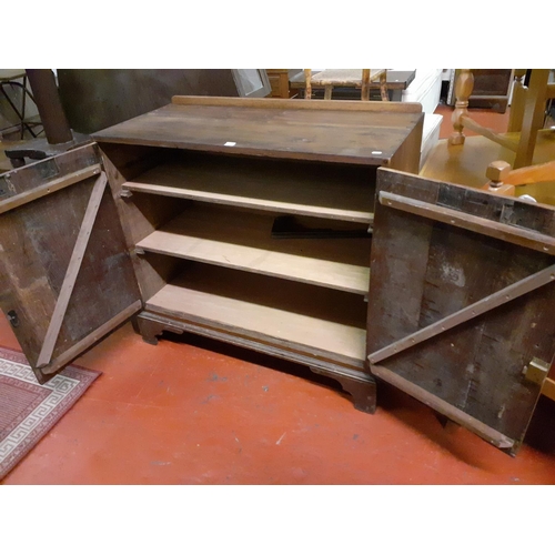 580 - Double Door Pine Cupboard with Three Shelves.