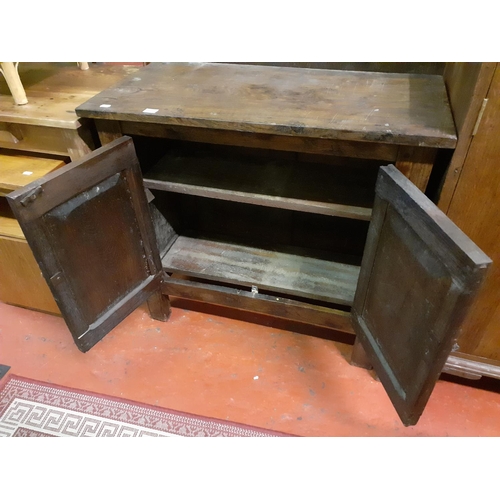 582 - Oak Two Door Drinks Cabinet - approx 30