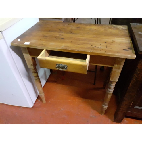 584 - Solid Pine Single Drawer Hall Table - 29