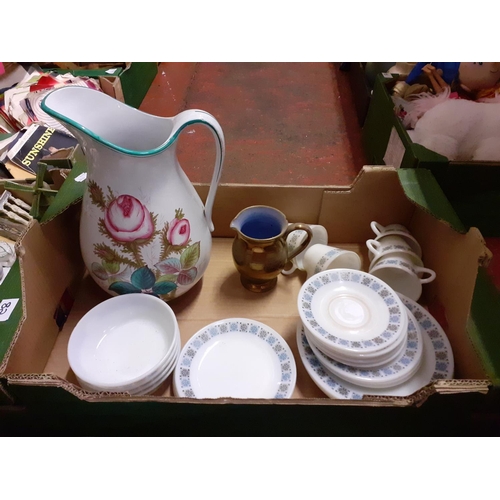 82 - Box to Include Retro Part Tea Set, Lustre Jug, Dresser Jug etc.