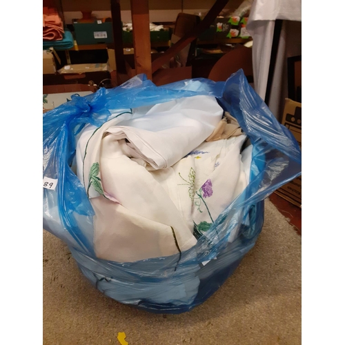 89 - Bag of Linen, Sheets & Table Cloths.