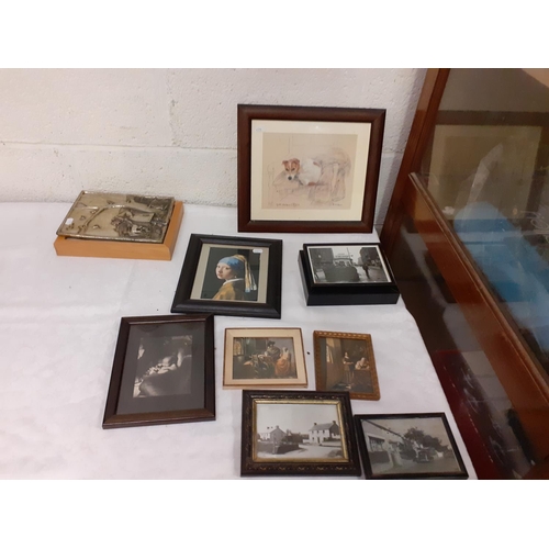 23 - Box of Assorted Framed & Glazed Pictures.