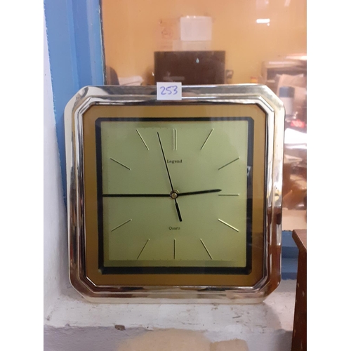 253 - 1970's 'Legend' Quartz Battery Wall Clock.