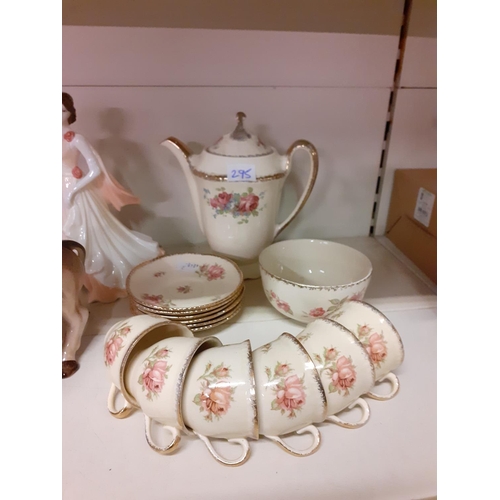 295 - 14 Piece Woods Ivory Ware Coffee Set.