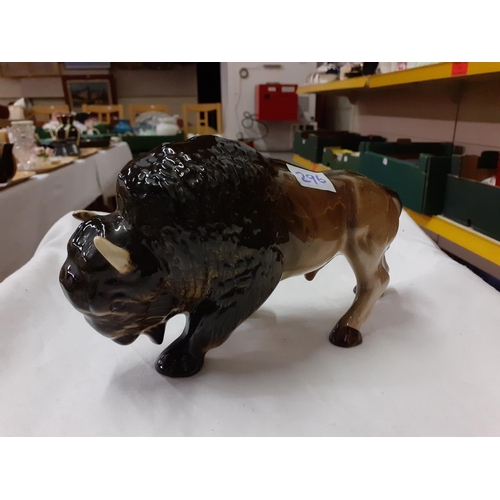 296 - Vintage Melba Ware Buffalo Bison Figure - approx 36cm long.