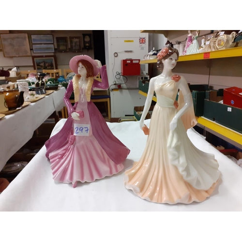 297 - Two Large Coalport Classic Elegance Figures - 