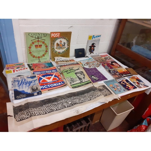 3 - Box of 1950's & 60's Ephemera & Autograph Album.