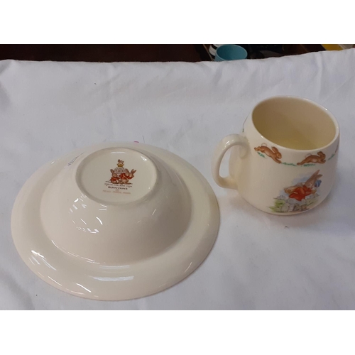 344 - Royal Doulton 'Bunnykins' Bowl & Mug.