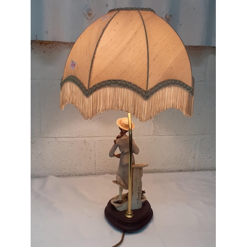 359 - G. Armani Figure Based Table Lamp with Shade - approx 25