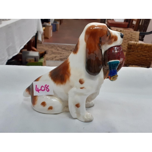 408 - Royal Doulton Cocker Spaniel Holding Pheasant Figure HN 1028.