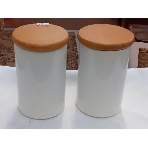 433 - Pair of Large Portmeirion Botanic Garden Storage Jars Height c.20.5cm.