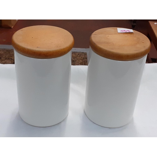 440 - Two Portmeirion Botanic Garden Storage Jars Height c.17.75cm (c.7”).