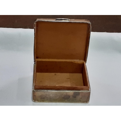 452 - Silver Hallmarked Cigarette Box with Wooden Lining.