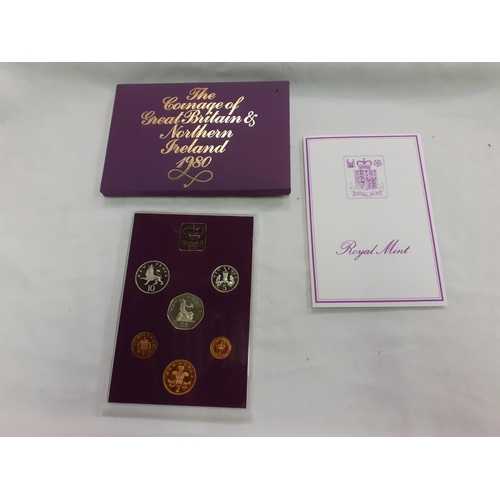 463 - Royal Mint Coinage of Great Britain & Northern Ireland Proof Set 1980.