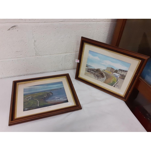 489 - Pair of Framed & Glazed Prints by Rhys - 