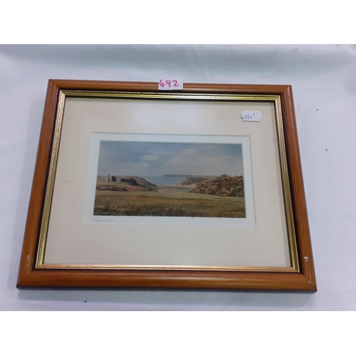 492 - Framed & Glazed Picture 