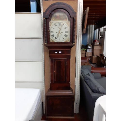 528 - Inlaid Mahogany Long Case Clock 