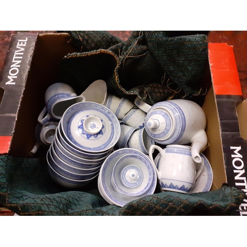 7 - Box of Blue & White 