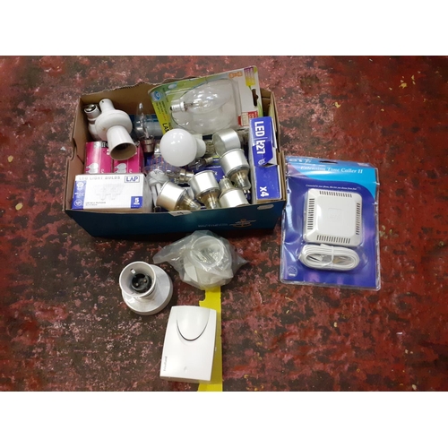 9 - Box of Assorted Light Bulbs & Doorbells etc.