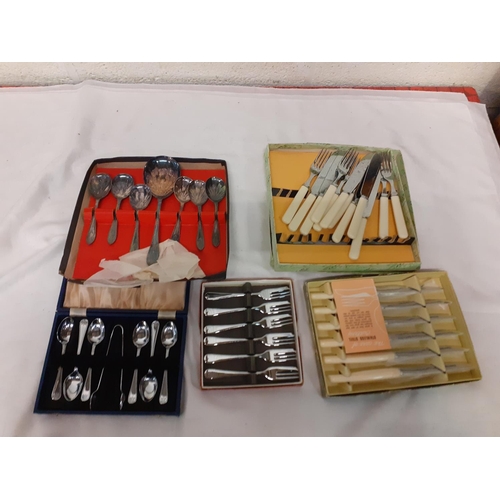 182 - 5 Boxed Sets of Assorted Cutlery.