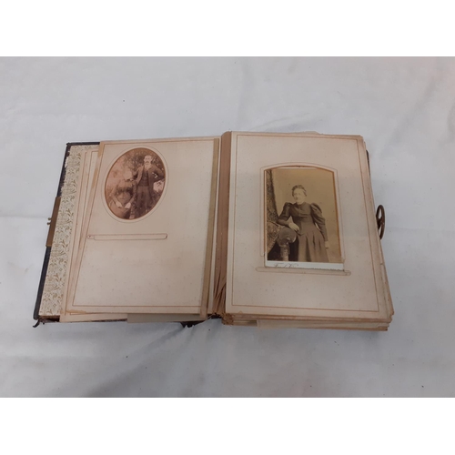 187 - Victorian Photo Album & Quantity of Period Photos.