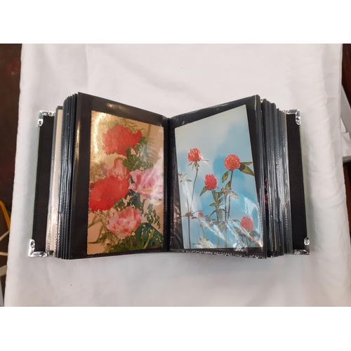 201 - Fully Furnished Album of Early to Mid Twentieth Century Floral Postcards (c.100 Postcards).