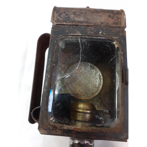 247 - Victorian Railway Lamp - one glass A/F.