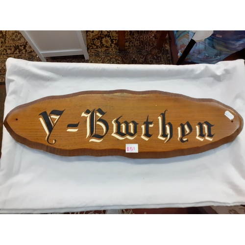 251 - Wooden Slice House Name Sign 