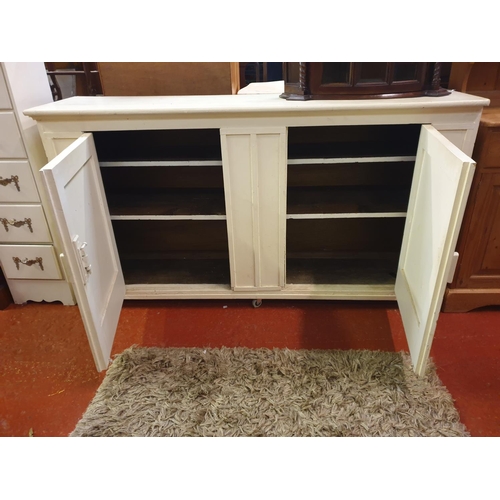 555 - Painted Pine Two Door Sideboard - 95cm tall x 172cm long x 47cm deep.