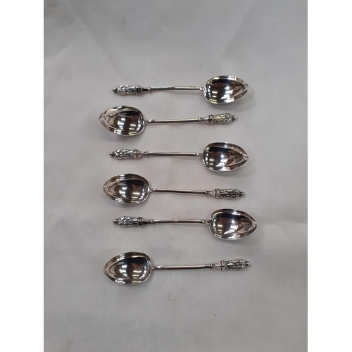 451 - Set of Six Silver Hallmarked Apostle Spoons, Birmingham c.1927.