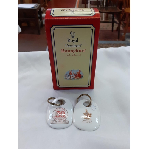 456 - Boxed Royal Doulton Bunnykins Key Fobs.