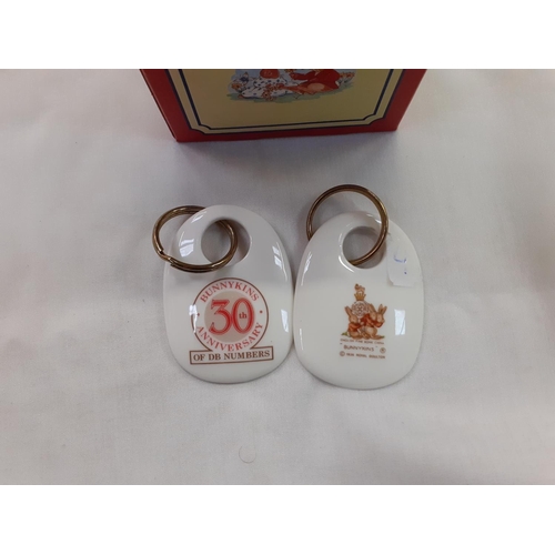 456 - Boxed Royal Doulton Bunnykins Key Fobs.