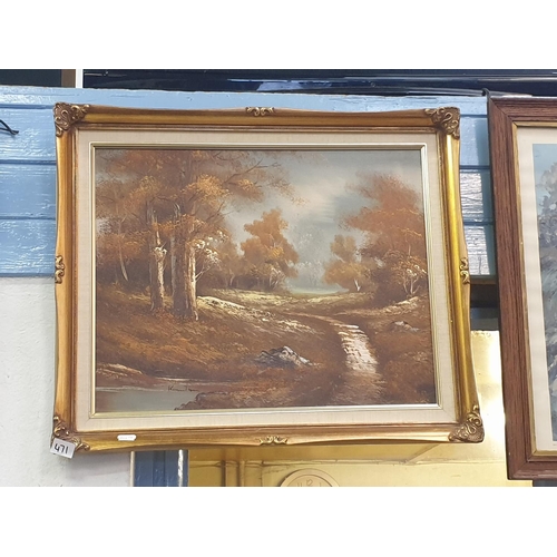 471 - Signed & Gilt Framed Oil on Canvas 