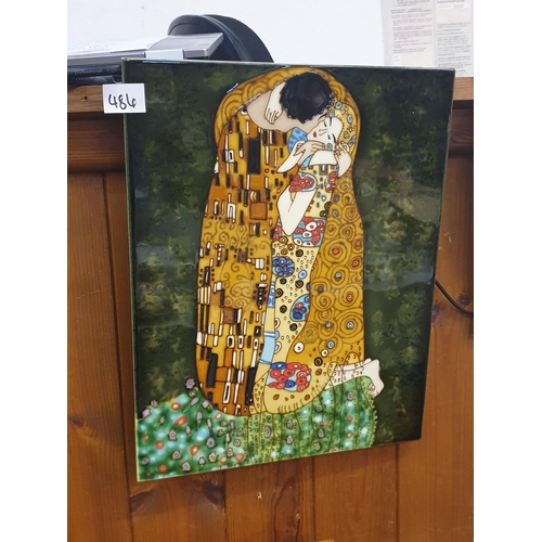 486 - Ceramic Tile of Gustav Klimt 