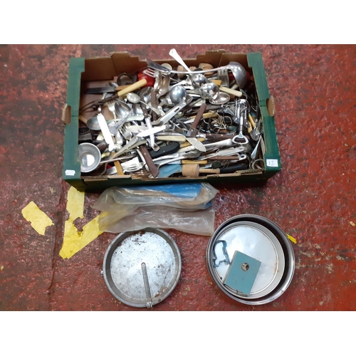 12 - Large Box of Kitchen Utensils & Assorted Cutlery.