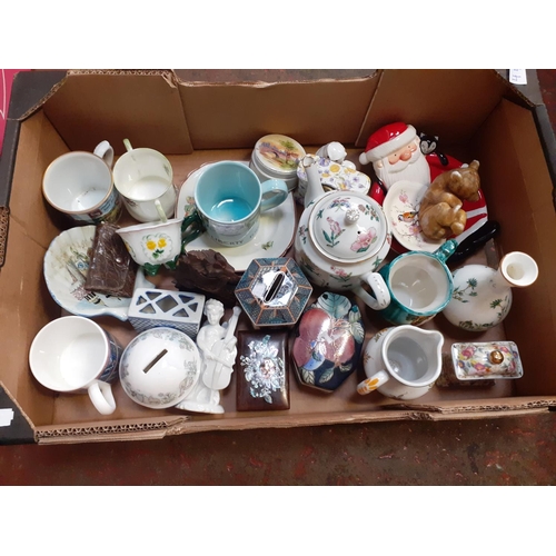 44 - Box to Include Mugs, Dishes, Jugs, Vase etc.