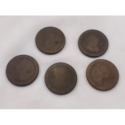 479 - Five George III Penny Cartwheel Coins.